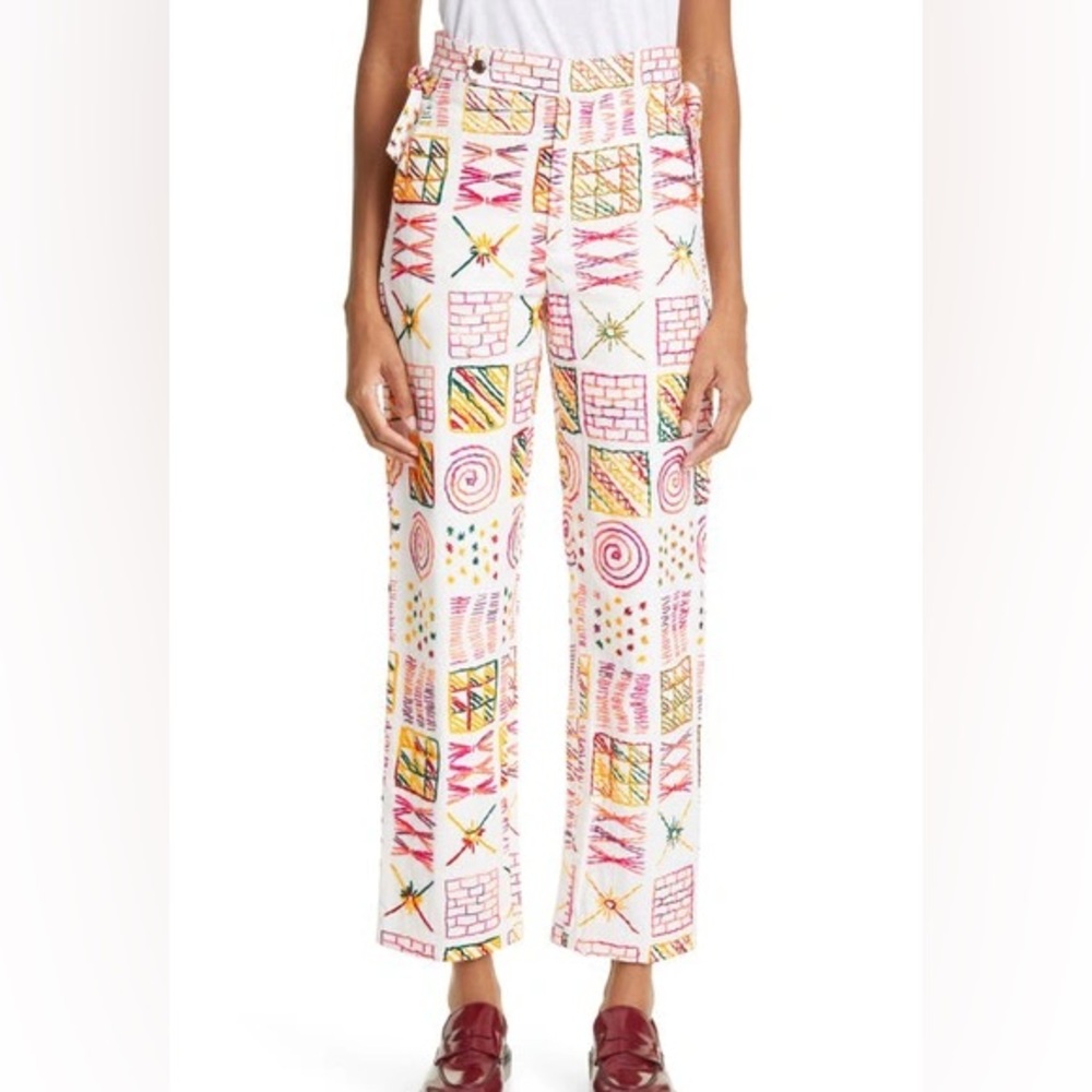 BODE NWT Doodle Stitch Trousers